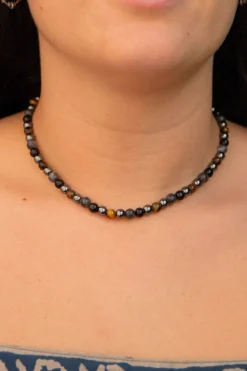 Sale Hematite and Black Onyx Beaded Necklace Fashion Jewellery|Necklaces And Pendants