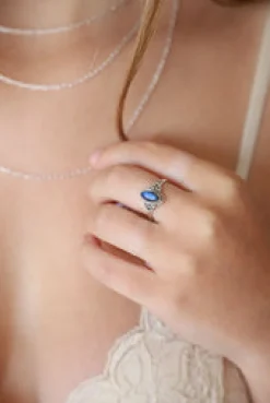Clearance Labradorite Yasmin Marquise Ring Rings