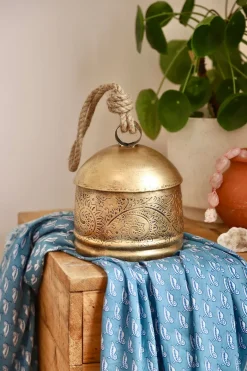 Outlet Large Brass Toned Bell Bells