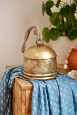 Outlet Large Brass Toned Bell Bells