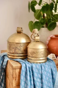 Outlet Large Brass Toned Bell Bells