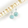 Fashion Larimar Round Drops Earrings
