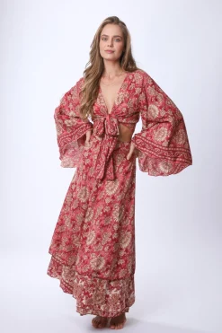 Clearance Long Monday Sunday Wrap Skirt Skirts
