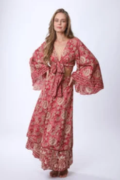 Clearance Long Monday Sunday Wrap Skirt Skirts