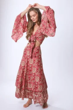 Clearance Long Monday Sunday Wrap Skirt Skirts