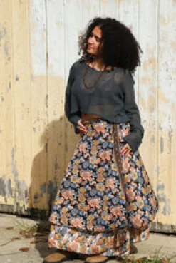 New Long Sunday Monday Wrap Skirt Skirts