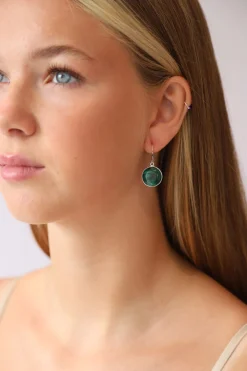Best Malachite Round Faceted Drops Earrings