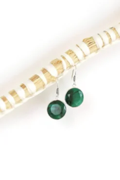 Best Malachite Round Faceted Drops Earrings