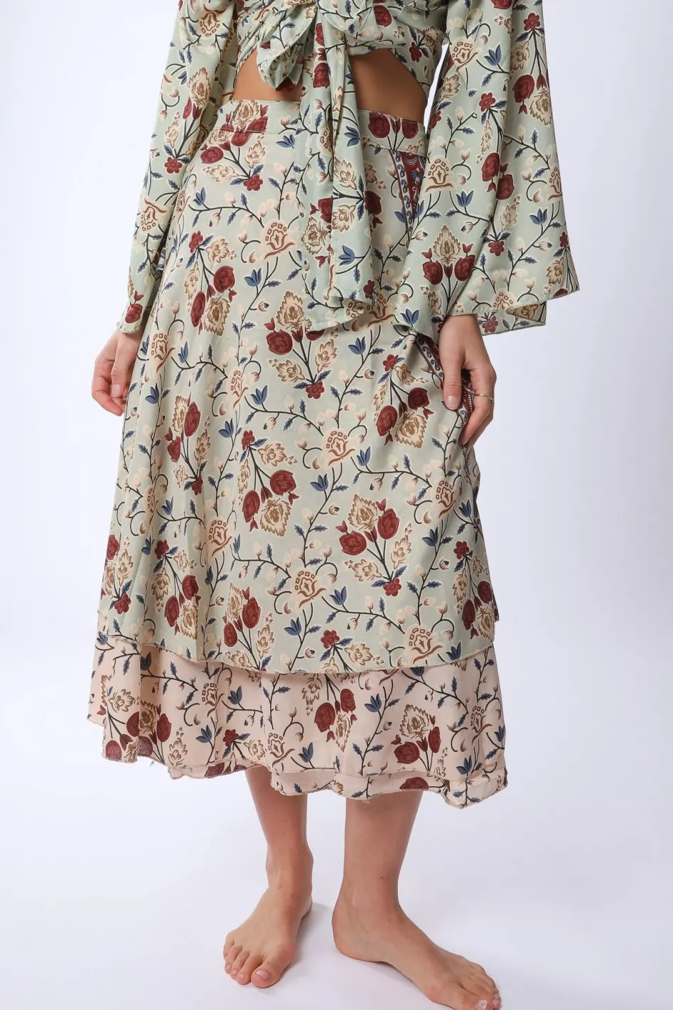 Fashion Midi Sunday Monday Wrap Skirt Skirts