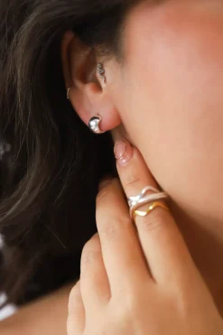 Best Monti Silver Huggies Studs And Hoops|Earrings