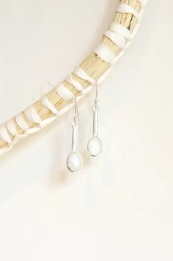 Discount Moonstone Long Bar Drops Earrings