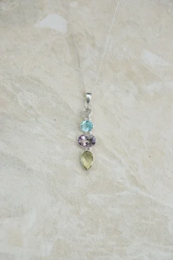 Outlet Multi Stone Drop Pendant Necklaces And Pendants