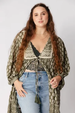 Online Patola Duster Free Size|Kimonos & Dusters