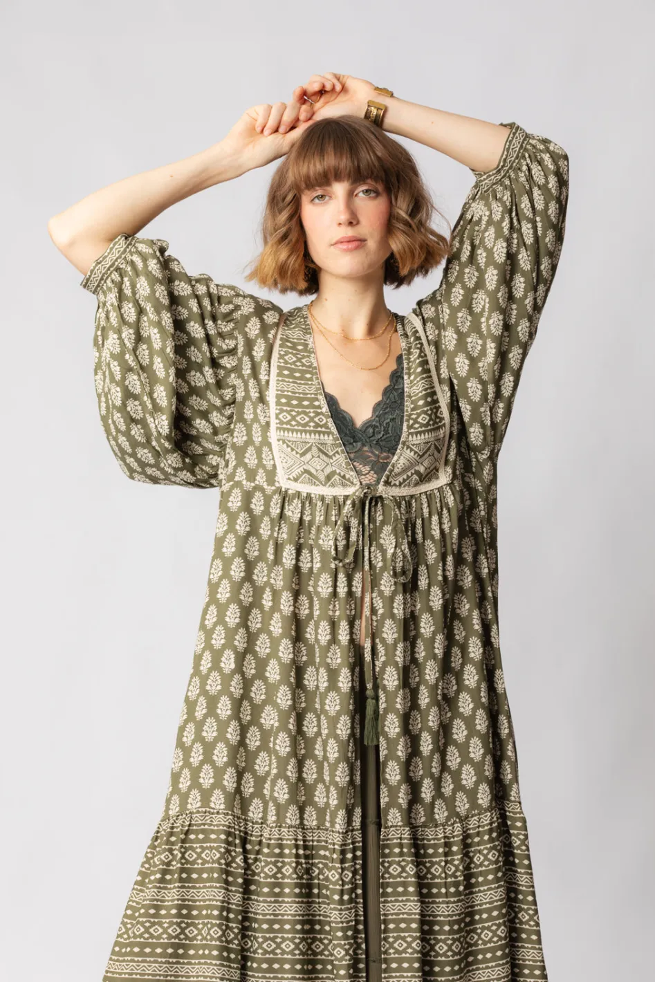 Online Patola Duster Free Size|Kimonos & Dusters