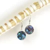 Discount Paua Shell Round Drops Earrings