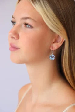 Discount Paua Shell Round Drops Earrings