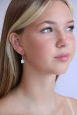 Outlet Pearl Round Earrings Earrings
