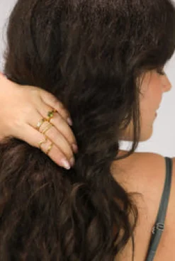 Discount Peridot Gold Agatha Claw Set Ring Rings