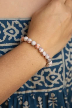 Discount Pink Jasper Beaded Bracelet Bangles & Bracelets|Fashion Jewellery