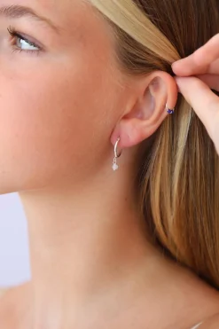 Best Rainbow Moonstone Cadi Hoops Earrings