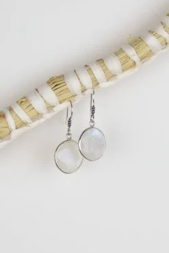New Rainbow Moonstone Round Faceted Drops Earrings