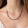 Discount Rhodonite Necklace with Gold Charms Necklaces And Pendants