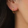 Discount Rosa Gold Twist Hoops Earrings