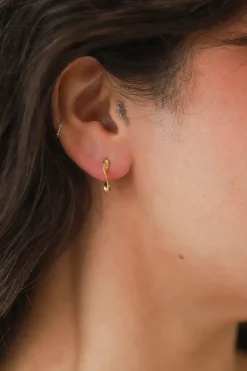Discount Rosa Gold Twist Hoops Earrings