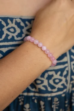 Best Rose Quartz Beaded Bracelet Fashion Jewellery|Bangles & Bracelets