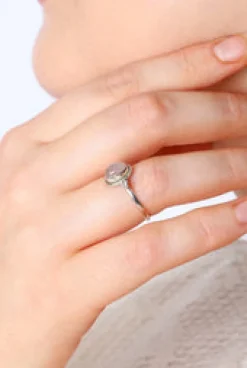 Sale Rose Quartz Elise Oval Ring Rings
