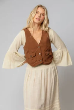 Fashion Rose Vest Jackets & Outerwear