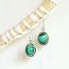 Outlet Round Malachite Earrings Earrings