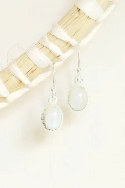 Clearance Round Rainbow Moonstone Earrings Earrings