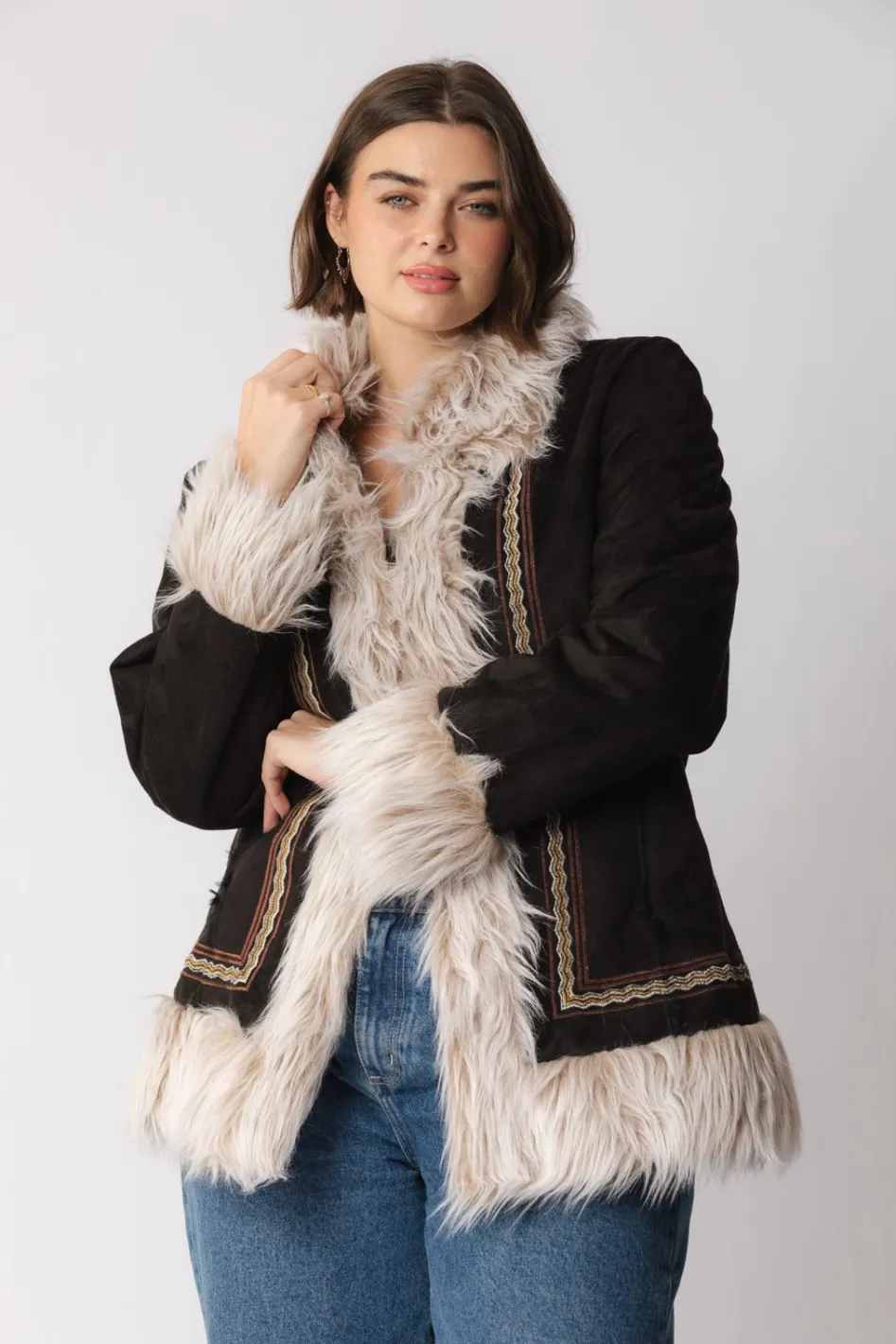 Outlet Short Afghan Coat Jackets & Outerwear