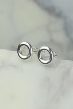 Online Silver Circle Earrings Earrings