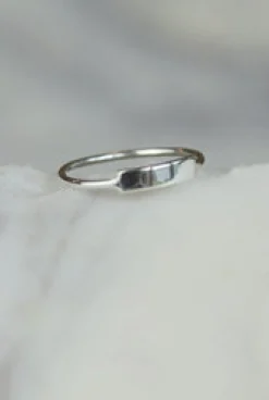 Hot Silver Rectangle Bar Ring Rings