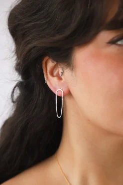 Clearance Silver Roxie Chain & Hook Earrings Studs And Hoops|Earrings