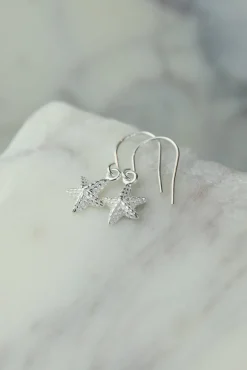 Discount Silver Star Fish Earrings Earrings