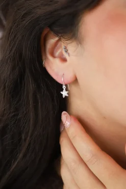 Discount Silver Star Fish Earrings Earrings