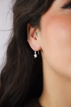 Discount Silver Star Fish Earrings Earrings