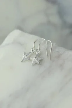 Discount Silver Star Fish Earrings Earrings