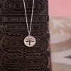 New Silver Tree Disc Necklace Necklaces And Pendants