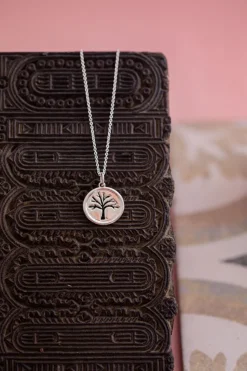 New Silver Tree Disc Necklace Necklaces And Pendants
