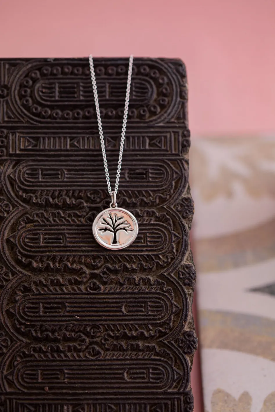 New Silver Tree Disc Necklace Necklaces And Pendants