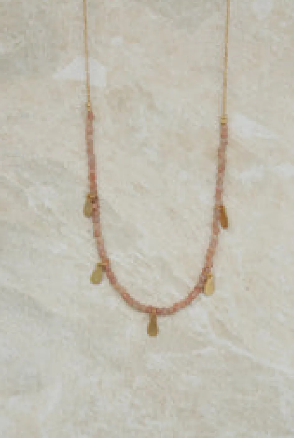 Outlet Sunstone Necklace with Gold Charms Necklaces And Pendants