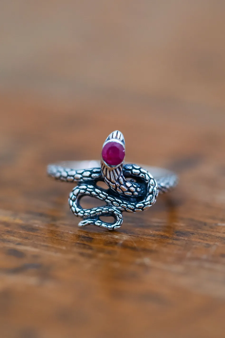 Clearance Textured Snake Ring Rings