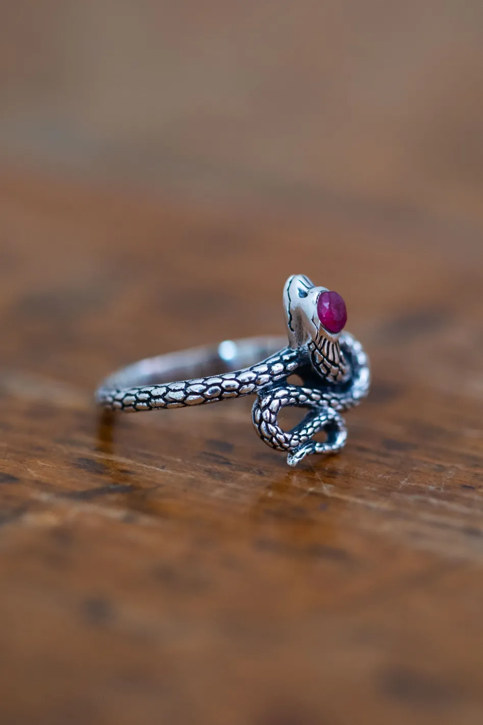 Clearance Textured Snake Ring Rings
