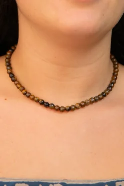 New Tigers Eye Beaded Necklace Fashion Jewellery|Necklaces And Pendants