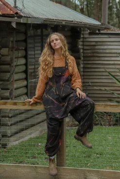 New Tye Dye Slouchy Overalls Playsuits & Jumpsuits