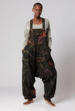 New Tye Dye Slouchy Overalls Playsuits & Jumpsuits